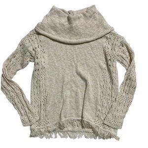 Chico's Beige Cowl Neck Sweater